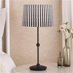 Sosa Metal And Striped Shade Table Lamp 