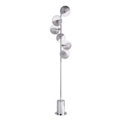 Spiral 3 Light Polished Chrome With Clear And Smoked Ribbed Glass Floor Lamp SPI4950-19