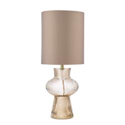 Suelita Ribbed Glass And Cylinder Shade Table Lamp