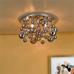 Thora Flush Ceiling Light Polished Chrome Finish THO5410