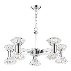 Tiana 10 Light Polished Chrome And Crystal Effect Multi-Arm Fitting TIA2350