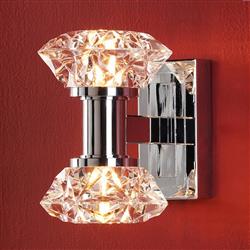 Tiana Polished Chrome And Crystal Effect Dual Wall Light TIA0950