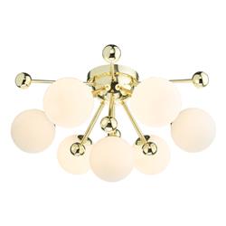 Ursa Opal Glass Semi Flush Ceiling Fitting 