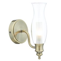 Vestry IP44 Bathroom Wall Light Antique Brass Finish VES0775