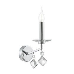 Vevey Single Polished Chrome Wall Light VEV0750