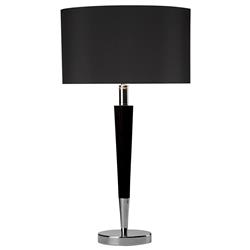 Viking Black And Polished Chrome Decorative Table Lamp VIK4022