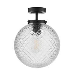 Wayne IP44 Diamond Textured Glass Bathroom Ceiling Light