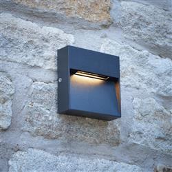 Yukon IP65 Rated Anthracite Outdoor LED Wall Light YUK2139