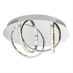 Zancara Small Crystal Polished Chrome LED Flush Fitting ZAN5250