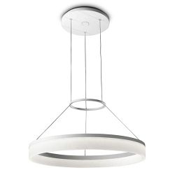 Circ LED 600mm White Ceiling Pendant 00-0001-BW-M3