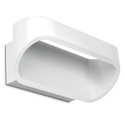 Oval White Finish LED Wall Light 05-0070-14-14