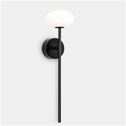 Bloom IP44 LED Black And Opal Glass Bathroom Wall Light 05-A011-05-M1