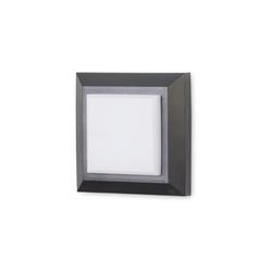 Grove IP65 Black, White Or Grey Outdoor Wall Light PX-0129-NEG