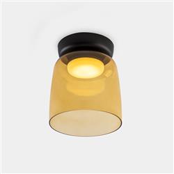 Levels 1 220mm LED Small Coloured Glass Smart Semi Flush Ceiling Fitting