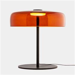 Levels 1 Large LED 420mm Solid Glass And Black Table Lamp