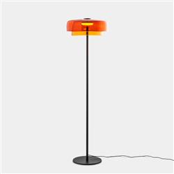 Levels 2 LED Black And Amber Double Glass Floor Lamp 25-A002-05-15