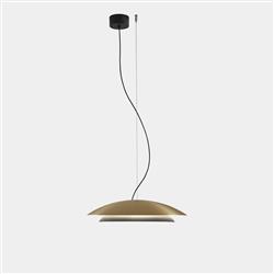 Noway Large LED Matte Gold Double Shade Dimmable Pendant Fitting 00-8395-DN-05