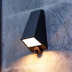 Olaf IP65 Solar Outdoor Black LED Wall Light PX-0693-NEG