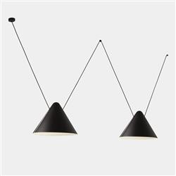 Super Attic 2250mm Double Black Pendant Fitting 00-8369-05-05