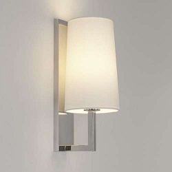 Riva LED 350 Wall Light Chrome & Fabric 1214001+5018004