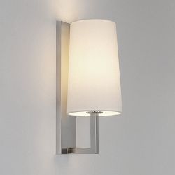 Riva 350 Wall Light Nickel & Fabric 1214004+5018004