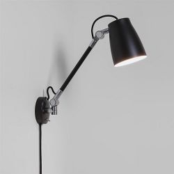 Atelier Grande Black Adjustable Wall Spotlight 1224016