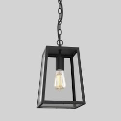 Calvi IP23 305 Textured Black Porch Lantern 1306013