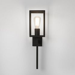 Coach 130 IP44 rated Charka Black Outdoor Wall Light 1369006