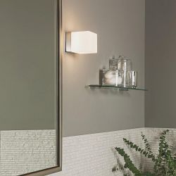 Cube IP44 Bathroom Opal Cube Shaped Light 1140001