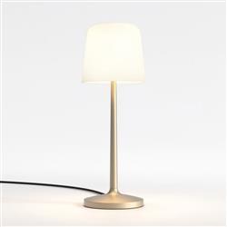 Ella White Glazed Shade Touch Table Lamp