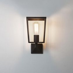 Farringdon IP44 rated Black Outdoor Wall Light 1366002