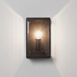 Homefield 130 IP44 rated Black Outdoor Wall Light 1095040