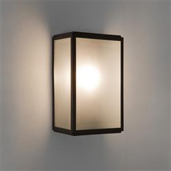 Homefield 160 IP44 Textured Black Outdoor Sensor Wall light 1095039