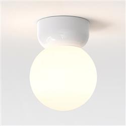 Lyra IP44 180 Gloss Glazed White Bathroom Ceiling Fitting  1472004 