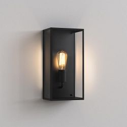 Messina 200 IP44 rated Black Outdoor Wall Light 1183028