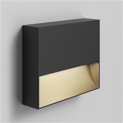 Mori IP65 LED 140 Textured Black Outdoor Guide Wall Light 1466001