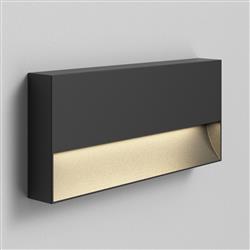 Mori LED 250 Textured Black IP65 Outdoor Guide Wall Light 1466002