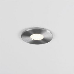 Terra Round Brushed Steel Recessed Ceiling Spotlight 1201005