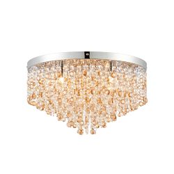 Vanessa Amber/Clear Crystal Ceiling Light 69366