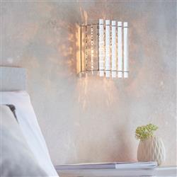 Baudelaire Chrome Plate/Crystal Single Wall Light 78700