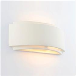 Baylor Unglazed White Tiered Ceramic Wall Light 76570