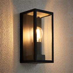 Beatrijs IP44 Matt Black Rectangular Outdoor Wall Light 80600