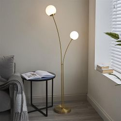 Bloom Satin Brass Finish Two Light Floor Lamp 92219