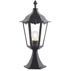 Burford Black Pedestal IP44 Rated Lantern 76549