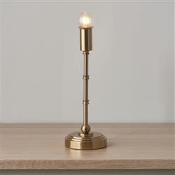 Burley Portable Rechargeable Brushed Aged Brass Touch Table Lamp 110458