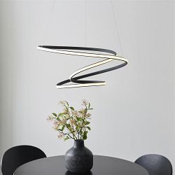 Dune LED Textured Black Pendant 97632