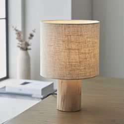 Durban Linen & Natural Eucalyptus Wood Table Lamp 101680