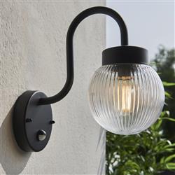 Eldon Matt Black PIR IP44 Outdoor Wall Light 103829