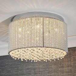 Galina Semi Flush Chrome Plate Ceiling Light 81980