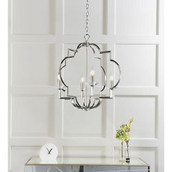 Garland Four Arm Polished Nickel Pendant 81915